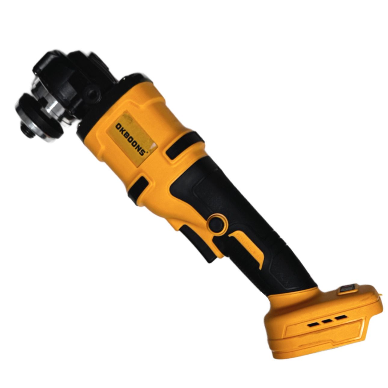 Polizor unghiular cu acumulator Li-Ion Okboons, 98V, 5.0Ah, 125 mm, 2 acumulatori, încărcător, mâner și apărătoare disc