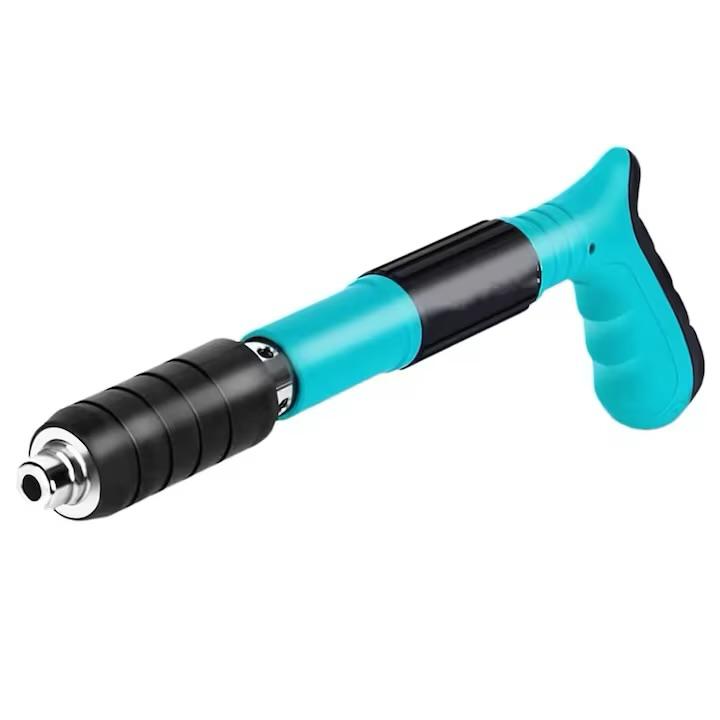 Pistol Pneumatic Profesional pentru Cuie și Nituri + 200 Cuie Incluse – Set Complet cu Accesorii și Cutie, pentru Lemn, Beton, Rigips și Cărămidă